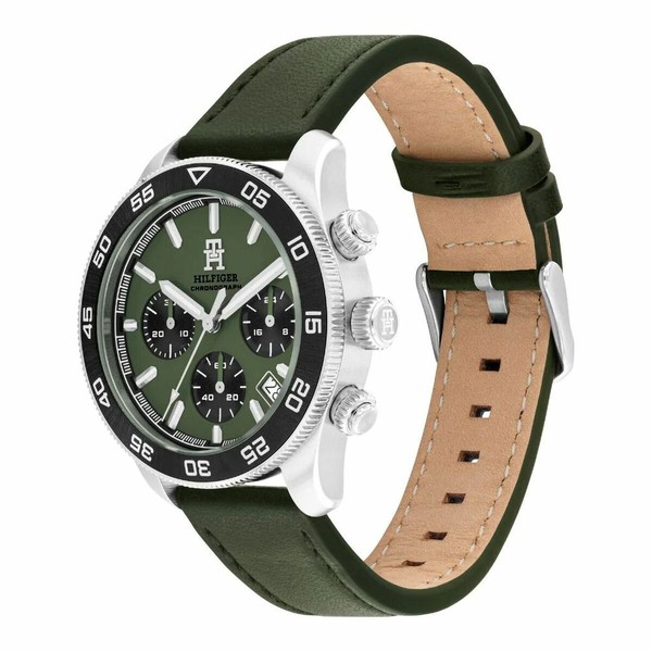 Miesten rannekellot Tommy Hilfiger Hopeinen (Ø 40 mm)
